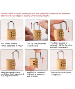 Lucchetto A Combinazione A 3 Cifre Altezza Anello 20mm Per Valigia Zaino Armadietto Casetta