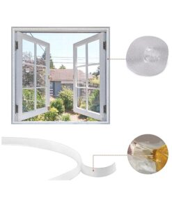 Zanzariera Finestra Bianca Adesiva Con Nastro In Velcro Misura 60X150cm