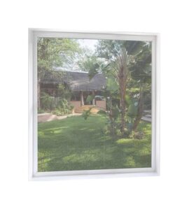 Zanzariera Finestra Bianca Adesiva Con Nastro In Velcro Misura 60X150cm