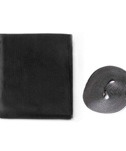 Zanzariera Finestra Nera Adesiva Con Nastro In Velcro Misura 100X100cm