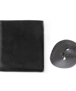 Zanzariera Finestra Nera Adesiva Con Nastro In Velcro Misura 150X200cm