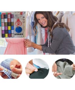 Kit Cucito Dotato Di 24 Rocchetti Di Filo Assortiti, Forbici, Bottoni, Aghi, Metro, Dispositivo Infilatura, Spillette E Ditale Per Cucire