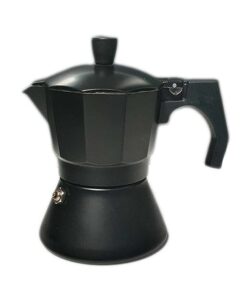 Alternative view of Caffettiera Moka in Alluminio Antiscivolo e Resistente Adatta a Tutti i Tipi di Piano Cottura Escluso Piano ad Induzione 6 Tazze Nero