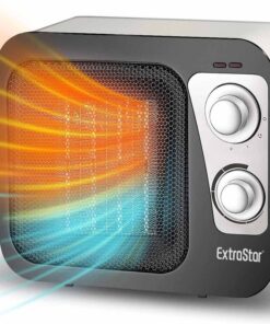 Termoventilatore in Ceramica 1800W Con 2 Livelli di Riscaldamento Bianco