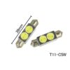 Coppia 2 Lampade Led T11 C5W Siluro 39mm Con 2 Power Led Colore Bianco Freddo 6000K 12V 2W