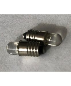 Coppia 2 Lampadine Led E5 Miniatura Con 1 Led F5 Bianco Freddo 6000K 6V 12V 0,2W