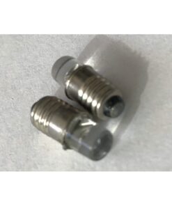 Coppia 2 Lampadine Led E5 Miniatura Con 1 Led F5 Colore Verde 6V 12V 0,2W