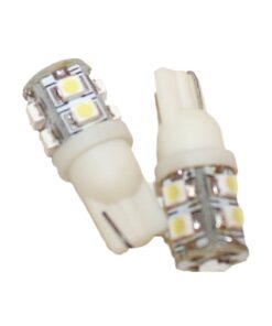 Coppia 2 Lampade Led T10 Con 9 Smd 3528 Colore Bianco Freddo 6000K 12V 1W