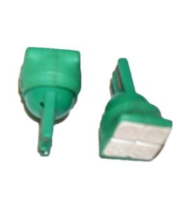 Coppia 2 Lampade Led T10 Con 4 Smd 5050 Frontale Colore Verde Green 12V 0,5W