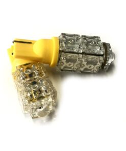 Coppia 2 Lampade Led T10 Con 9 Led F5 Flux Colore Giallo Yellow 12V 1W
