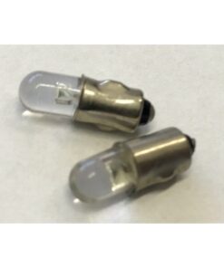 Coppia 2 Lampadine Led BA5S T1 Miniatura Con 1 Led F5 Bianco Freddo 6000K 12V 0,2W