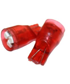 Coppia 2 Lampade Led T10 Con 3 Smd 3528 Colore Rosso Red 12V 0,2W
