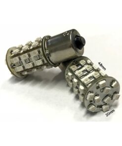 Coppia 2 Lampade Led BA15S 1156 P21W Con 39 Smd 3528 Colore Giallo Arancione 2V 2W