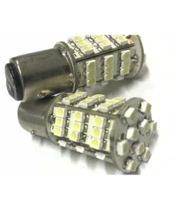 Coppia 2 Lampade Led BAY15D 1157 P21/5W Con 54 Smd 3528 Bianco Freddo 6000K 12V 2W