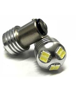 Coppia 2 Lampade Led BAY15D 1157 P21/5W Con 6 Smd 5730 Bianco Freddo 6000K 12V 3W