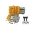 Coppia 2 Lampade Led T25 P27/7W 3157 Con 8 Smd 9080 Colore Giallo Arancione 12V 4W