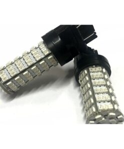 Coppia 2 Lampade Led T25 3157 P27/7W Con 120 Smd 3528 Colore Rosso 12V 3W