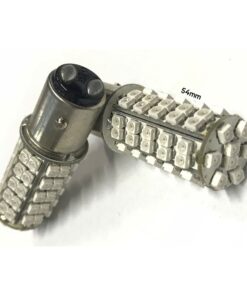 Alternative view of Coppia 2 Lampade Led BAY15D 1157 P21/5W Con 68 Smd 3528 Colore Giallo Arancione 12V 2W