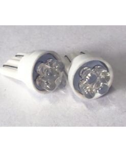 Coppia 2 Lampade Led T10 Con 4 Led F3 Colore Bianco Freddo 6000K 12V 0,2W