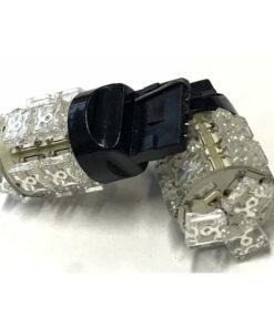 Coppia 2 Lampade Led T20 7440 W21W Con 13 F5 Quadrato Colore Rosso Red 12V 2W