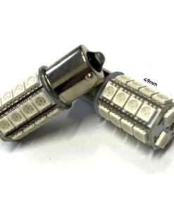 Coppia 2 Lampade Led BA15S 1156 P21W Con 27 Smd 5050 Colore Giallo Arancione 12V 6W