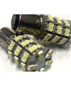 Coppia 2 Lampade Led BAY15D 1157 P21/5W Con 60 Smd 3528 Bianco Freddo 6000K 12V 2W