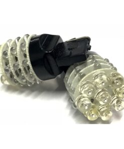 Coppia 2 Lampade Led T20 7440 W21W Con 9 F5 Frontale + 27 F3 Laterale Colore Rosso 12V 2W