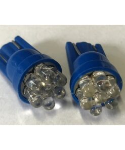 Coppia 2 Lampade Led T10 Con 7 Led F3 Colore Blue Blu 12V 0,2W