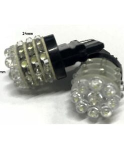 Coppia 2 Lampade Led T20 7440 W21W Con 9 F5 Frontale + 27 F3 Laterale Bianco Freddo 6000K 12V 2W