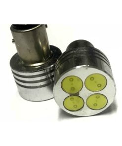 Coppia 2 Lampade Led BAY15D 1157 P21/5W Con 4 Power Led Da 1W Bianco Freddo 6000K 12V 4W