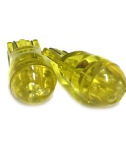 Coppia 2 Lampade Led T10 Con 3 Led F3 Colore Giallo Yellow 12V 0,2W