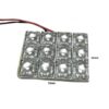Pannello Plafoniera Lampada Led 12V 1,5W Con 12 Led F5 Flux Colore Verde 35X26mm