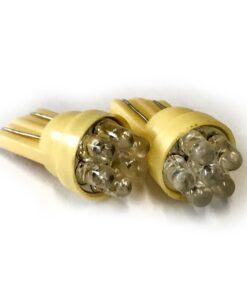 Coppia 2 Lampade Led T10 Con 6 Led F3 Colore Giallo Yellow 12V 0,2W