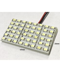 Pannello Plafoniera Lampada Led 12V 5W Con 48 Smd 3014 Colore Rosso Red 49X26mm