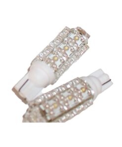 Coppia 2 Lampade Led T10 Con 13 Led F5 Flux Colore Bianco Freddo 6000K 12V 2W