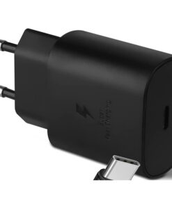 Caricatore USB C 25W Nero Caricabatterie PD Ricarica Ultra Rapida 5V 3A 9V 2,77A