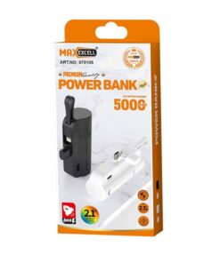 Mini Powerbank 5000mAh USB-C e Lightning Bianco