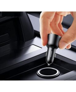 Caricatore Da Auto 2 Porte USB C PD USB-A QC3.0 Ricarica Rapido Massimo 18W Rotondo 29mm