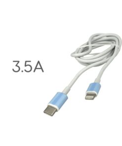 Cavo USB C Lightning Ricarica Veloce 3,5A Bianco 1 Metro