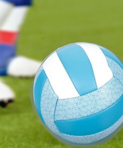 Palla da Pallavolo o Beach Volley per Training Sport e Tempo Libero Colore Azzurro e Bianco Diametro 21cm