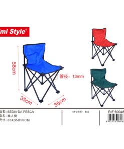 Sedia Pieghevole con Sacca 35x35xH58 cm, Sedia da Pesca