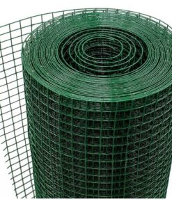 Rete Metallica Plasticata Verde 0,5X10M Per Recinzione Giardino