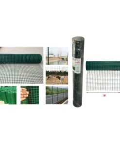 Rete Metallica Plasticata Verde 1X10M Per Recinzione Giardino