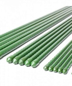 10 Pezzi Supporto Piante Rampicanti Bastone In Acciaio Plastificato Verde 0,8X90cm