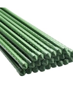 10 Pezzi Supporto Piante Rampicanti Bastone In Acciaio Plastificato Verde 1,1X116cm