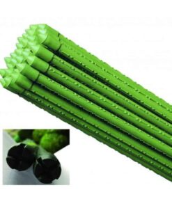 10 Pezzi Supporto Piante Rampicanti Bastone In Acciaio Plastificato Verde 1,1X116cm