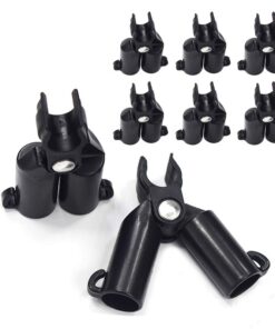 8 Pezzi Raccordi Connettori Traliccio Per Bastone Supporto Piante Snodabile 70° 11mm Con Forchetta Superiore