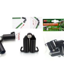 8 Pezzi Raccordi Connettori Traliccio Per Bastone Supporto Piante Snodabile 180° 11mm