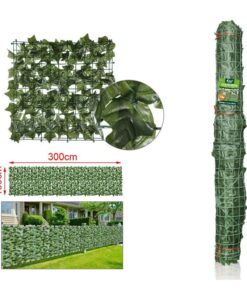 Siepe Finta Artificiale Rete Recinzione 1MX3M Con Foglie di Patate Dolce