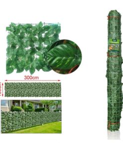 Siepe Finta Artificiale Rete Recinzione 1MX3M Con Foglie di Potos